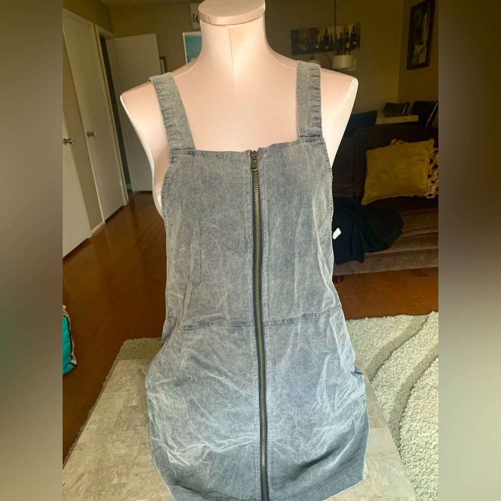 Corduroy shirt dress. Super cute w a bandeau underneath